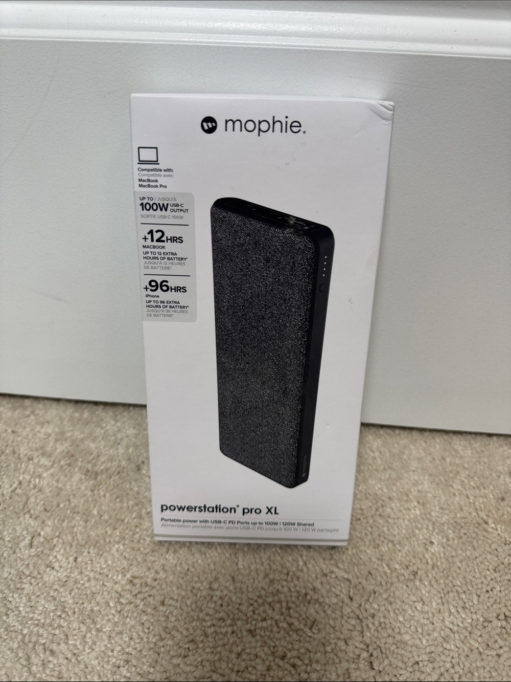 mophie Powerstation Pro XL Portable Charger - Black Fabric
